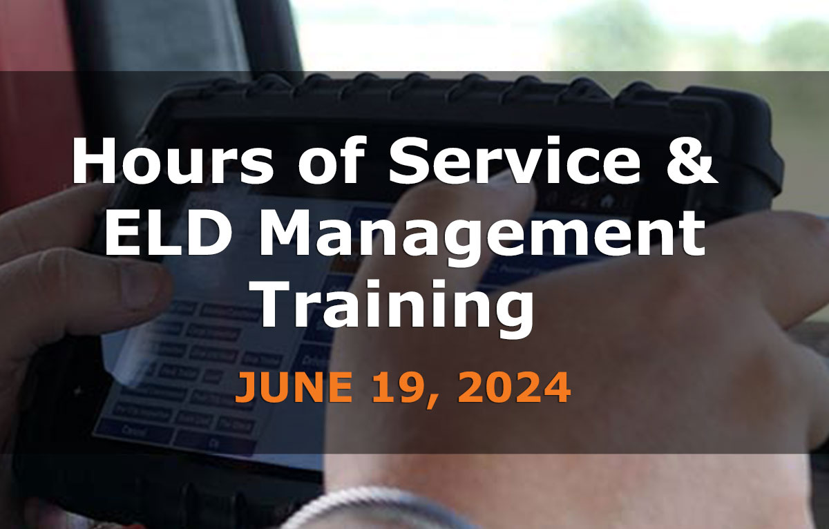 You are currently viewing Hours of Service and ELD Management Training – June 19, 2024 (Live Webinar)